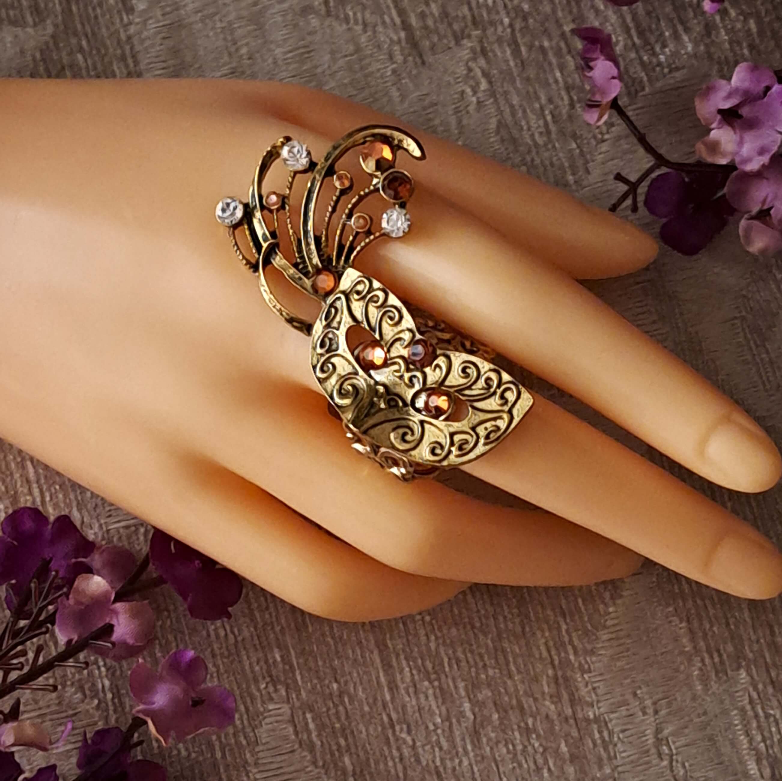 Masc Rings Masquerade Fantasy Mask Ring