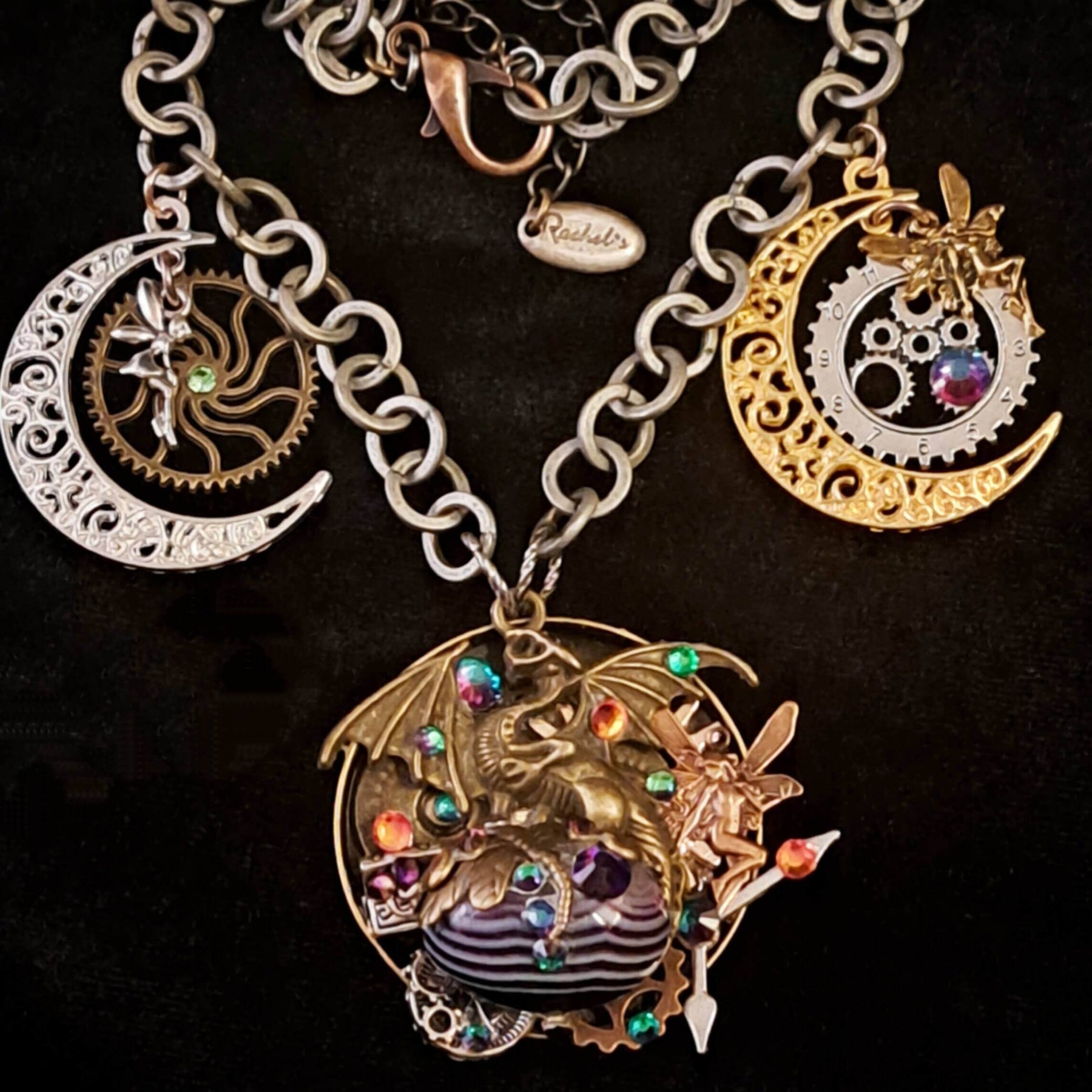 Fantasy Dragon Amethyst Necklace