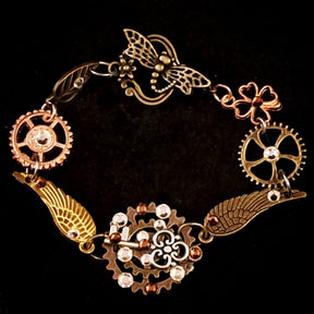 Fantasy Clock and Gears Bracelet