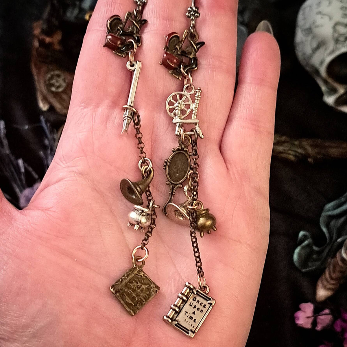 Witchy Charm Fantasy Dangle Earrings