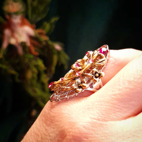Flower Fairy Pink Crystals Ring - Size 5.5