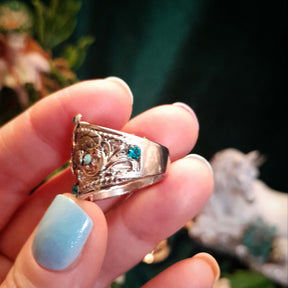 Dragonfly Fairy Turquoise Ring - Size 8