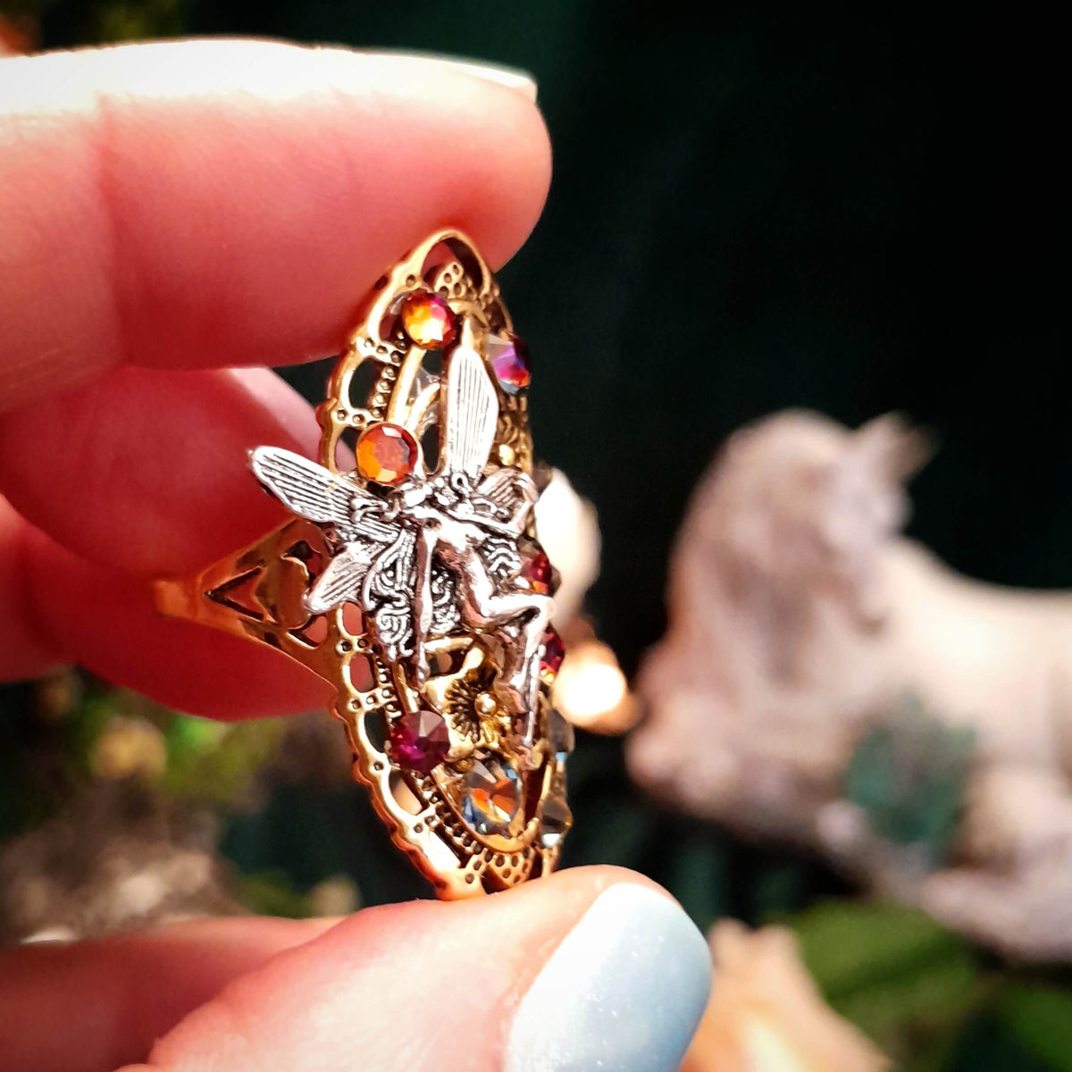 Fairy Fantasy Crystal Ring  - Size 10
