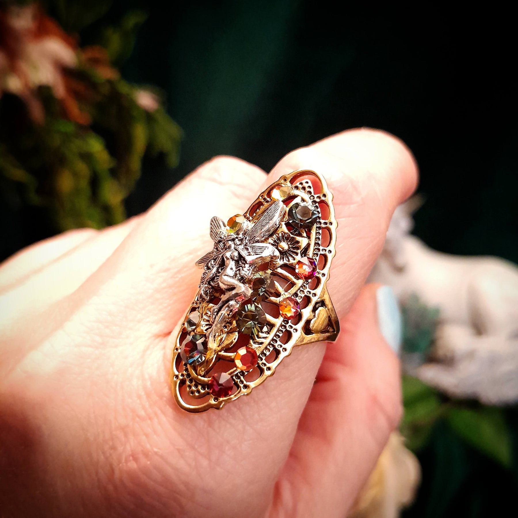 Fairy Fantasy Crystal Ring Size 10