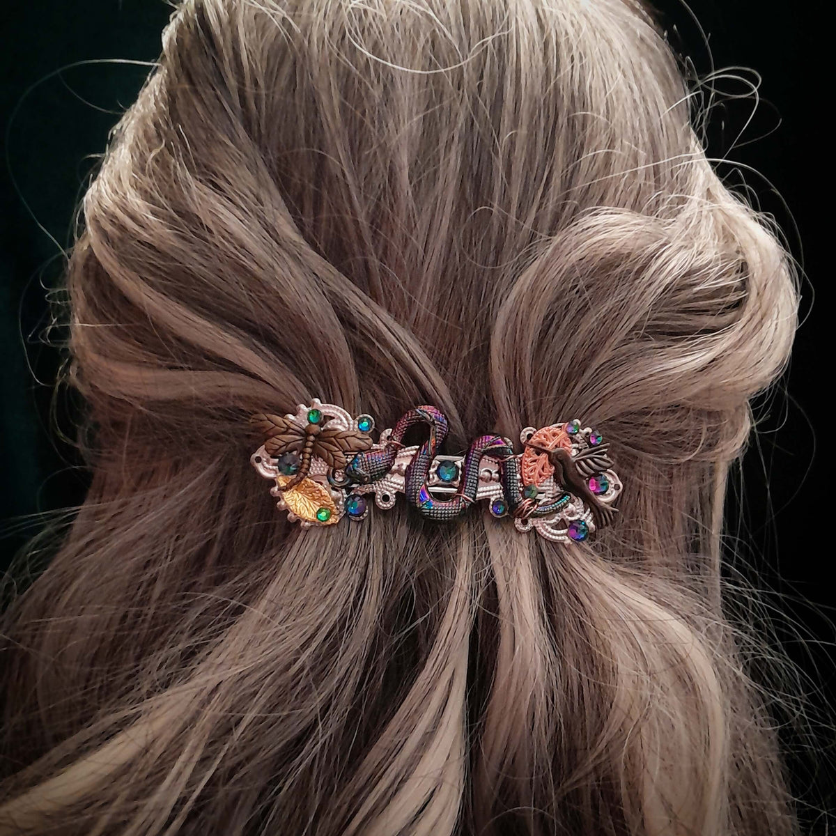 Serpent Hair Barrette Multicolor Hair Clip