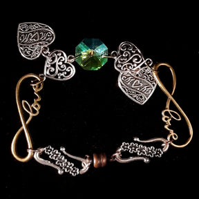 Crystal Hearts Bracelet Mom Gift