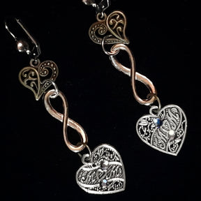 Dangle Heart Earrings Mom Gift