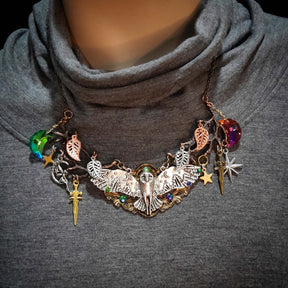 Owl Fantasy Statement Necklace