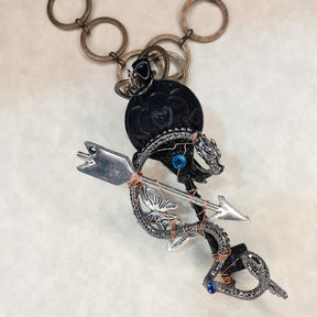 Dragon Arrow & Key Necklace