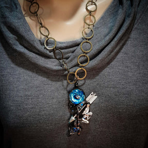 Dragon Arrow & Key Necklace