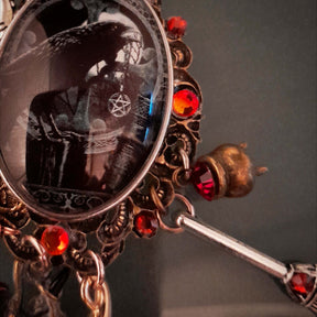 Raven Witchy Dragon Cabochon Necklace