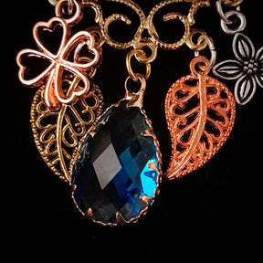 Teal Crystal Chandelier Earrings