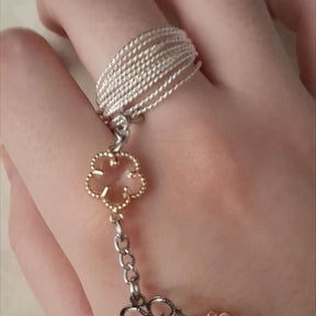 Peach Cats Eye Nature Hand Chain