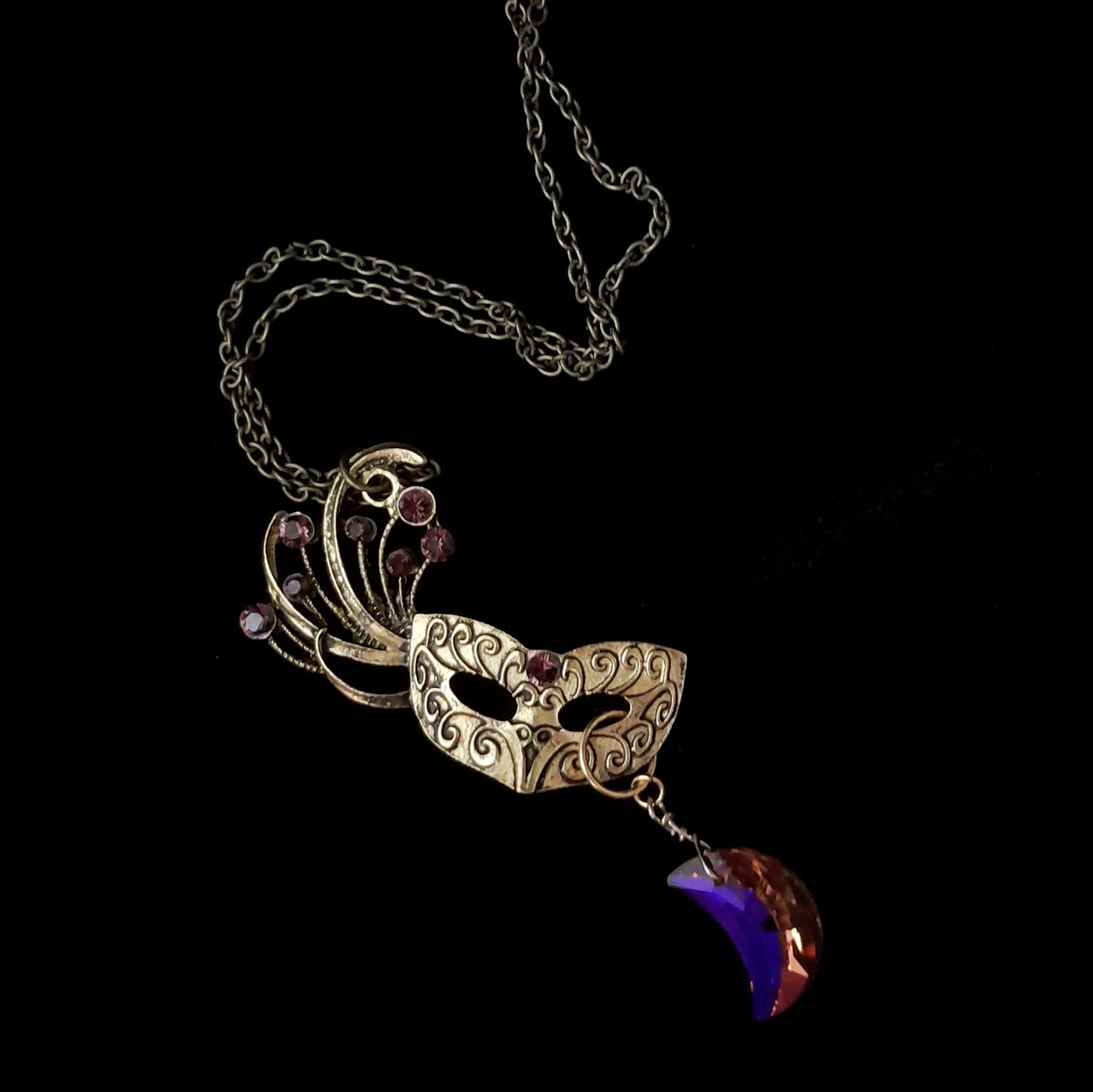 Purple Amethyst Mask Necklace