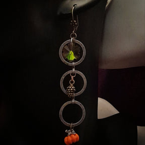 Long Dangle Pumpkin Earrings