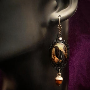 Witchy Crow & Acorn Earrings