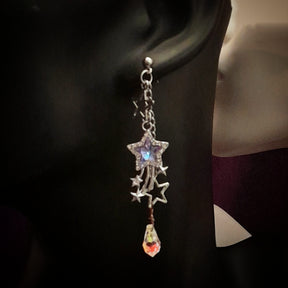 Asymmetrical Star Earrings Ear Cuffs