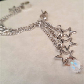 Asymmetrical Star Earrings Ear Cuffs
