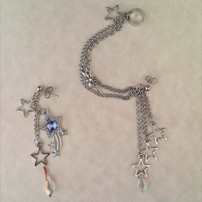 Asymmetrical Star Earrings Ear Cuffs