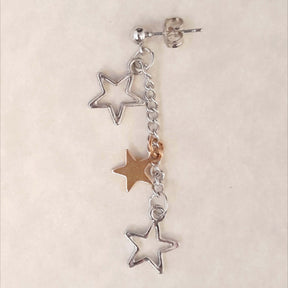 Moon & Stars Chain Cuff Earrings