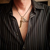 Men's Dragon & Sword Fantasy Necklace