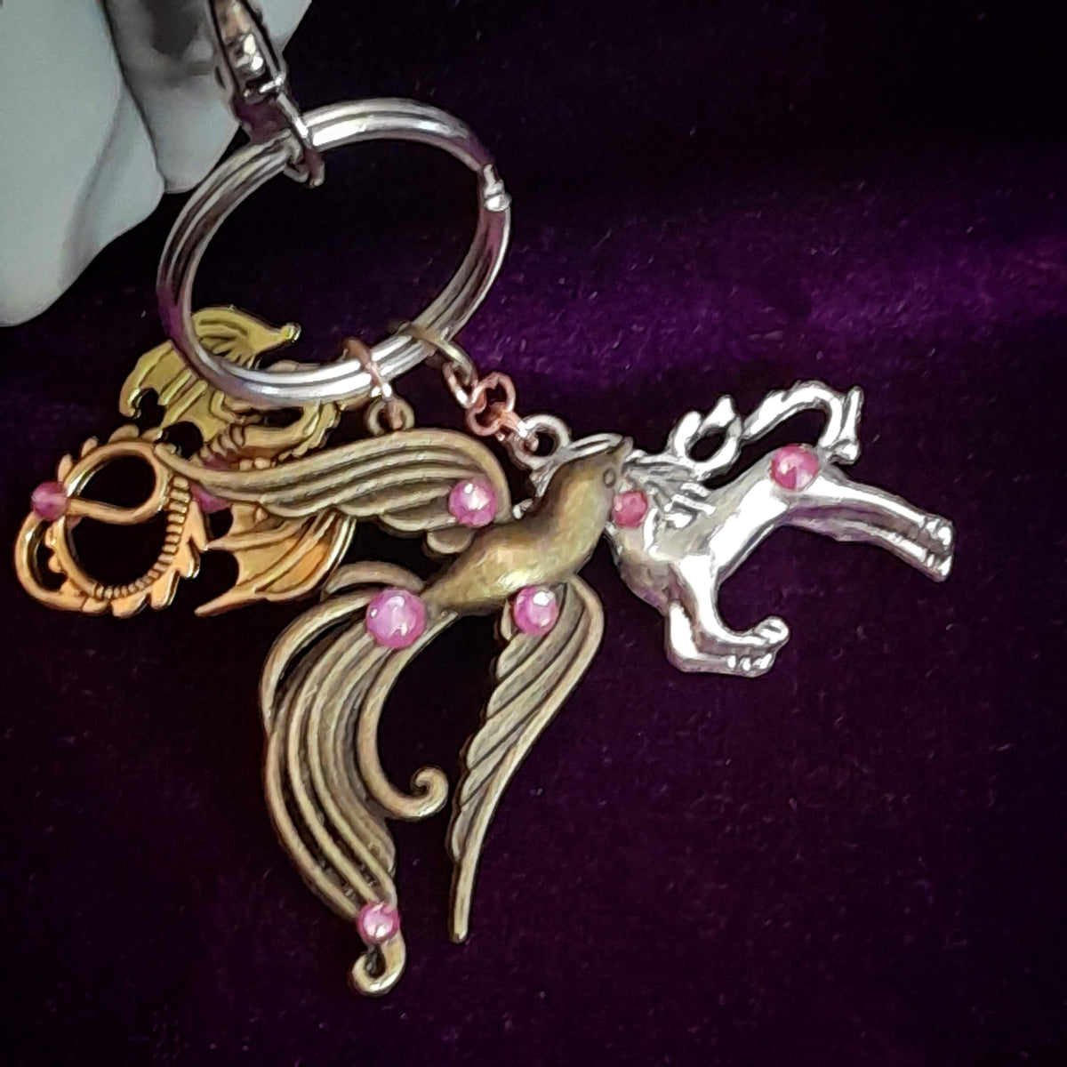 Fantasy Dragon Purse Charm Keychain