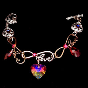 Crystal Hearts Eternity Love Bracelet