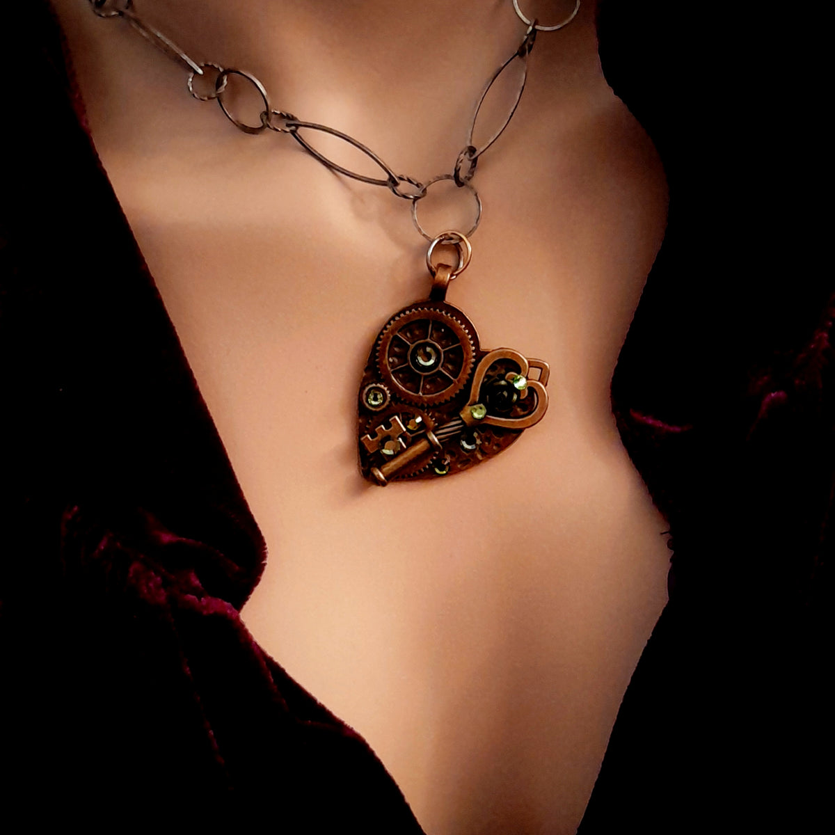Green Heart Necklace