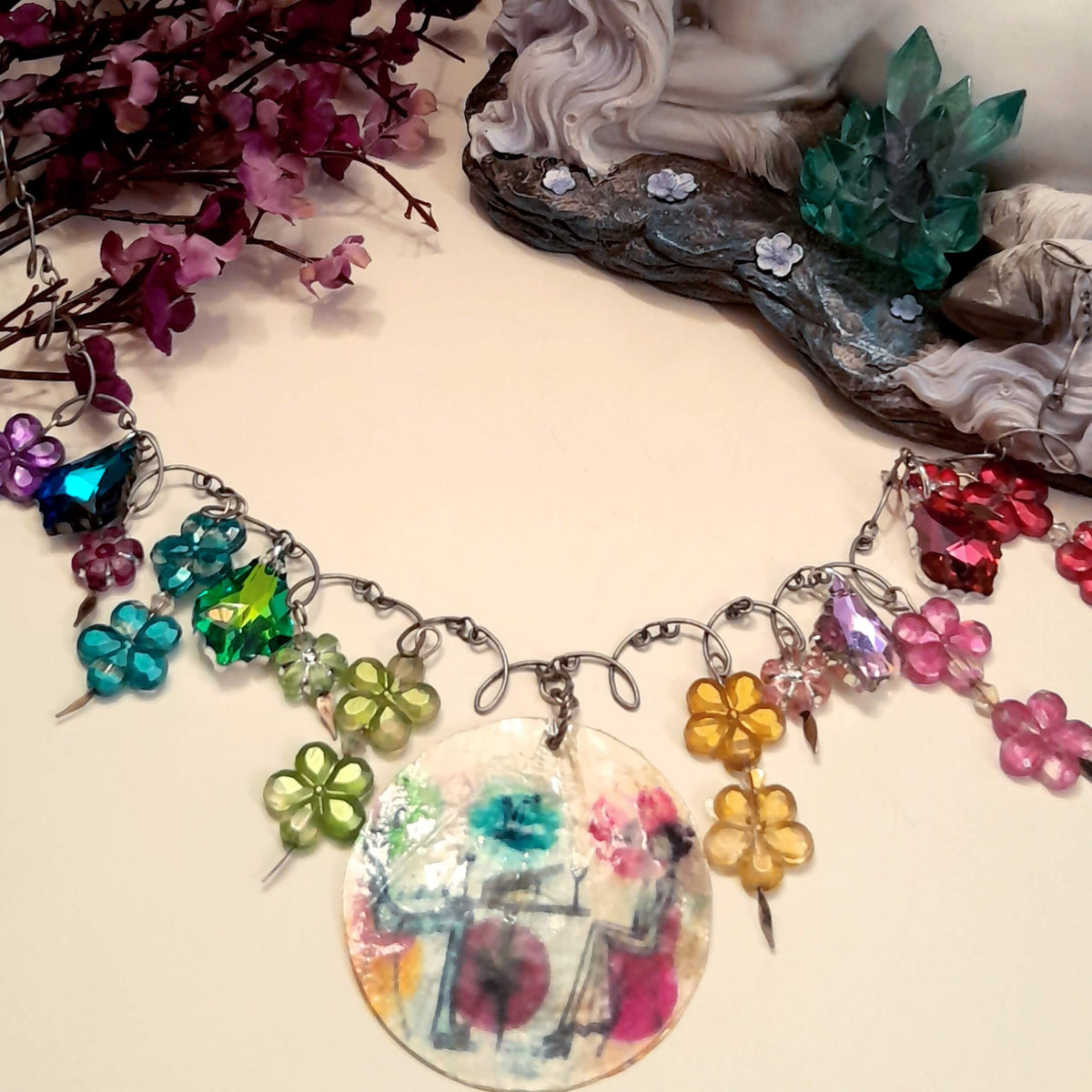 Rainbow Multicolor Shell Necklace