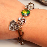 Crystal Hearts Bracelet Mom Gift