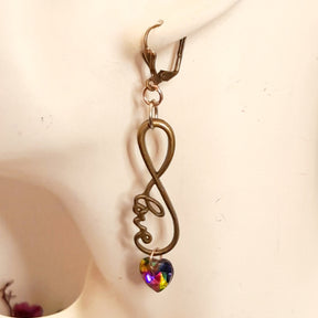 Eternity Crystal Heart Earrings