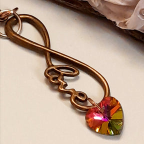 Eternity Crystal Heart Earrings