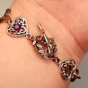 Crystal Hearts Eternity Love Bracelet
