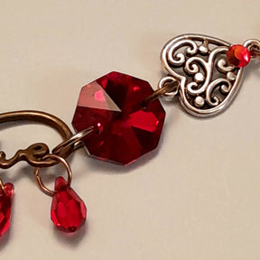 Red Crystal Heart Bracelet