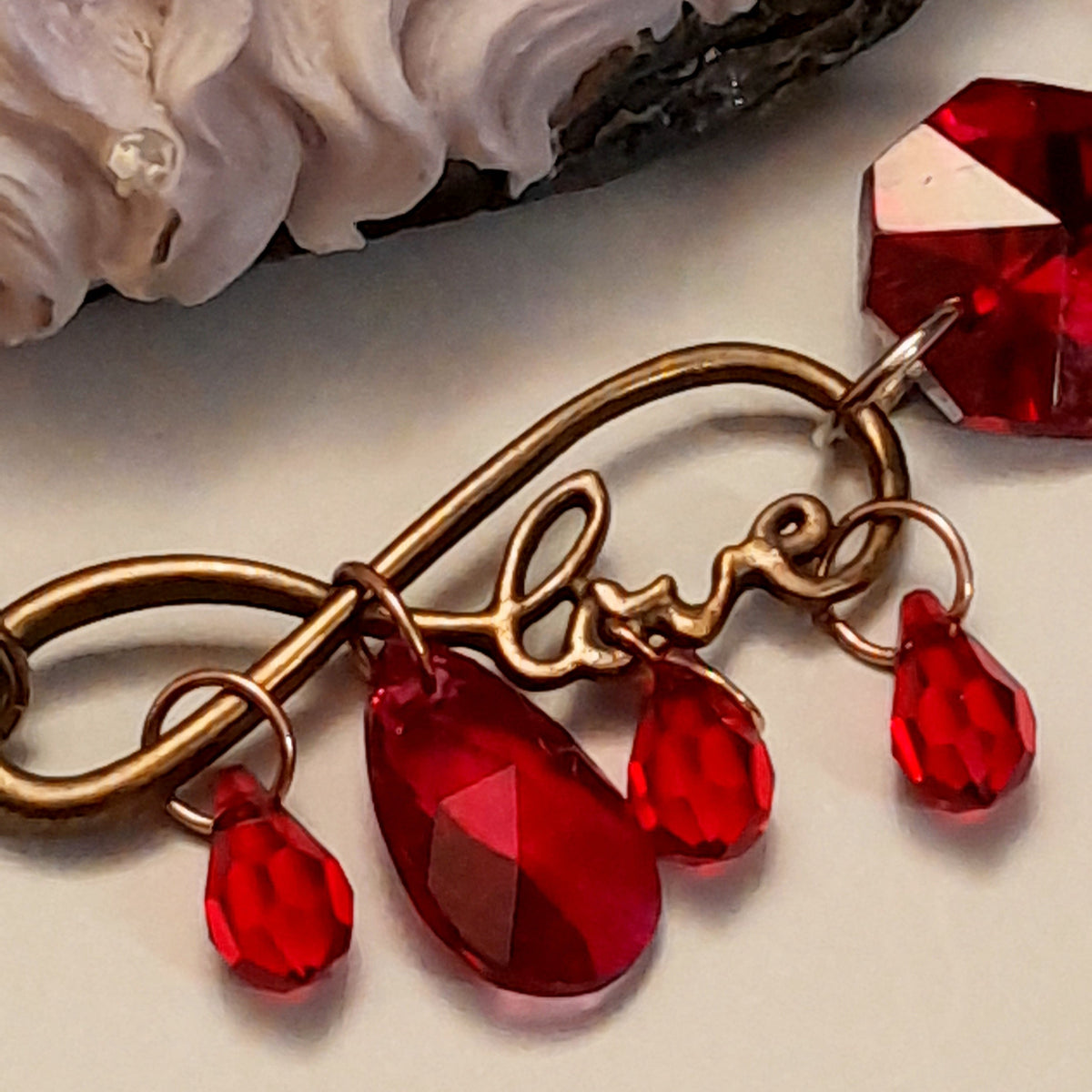 Red Crystal Heart Bracelet