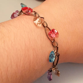 Crystal Bracelet Multi Color Hearts