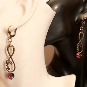 Eternity Crystal Heart Earrings