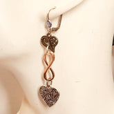 Dangle Heart Earrings Mom Gift