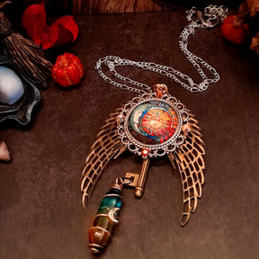 Boho Style Moon Sun Hippie Necklace