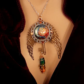 Boho Style Moon Sun Hippie Necklace