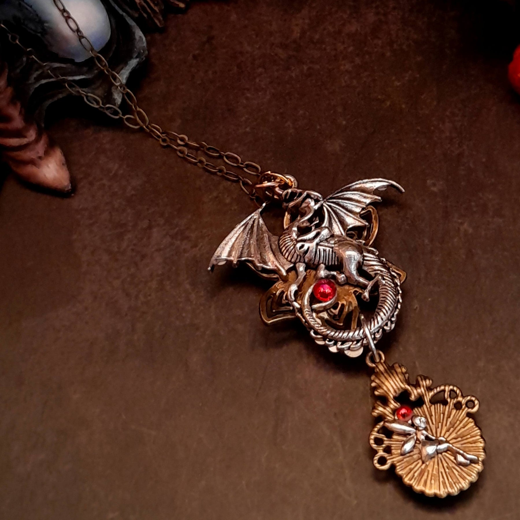 Blue Dragon Eye Fantasy Necklace