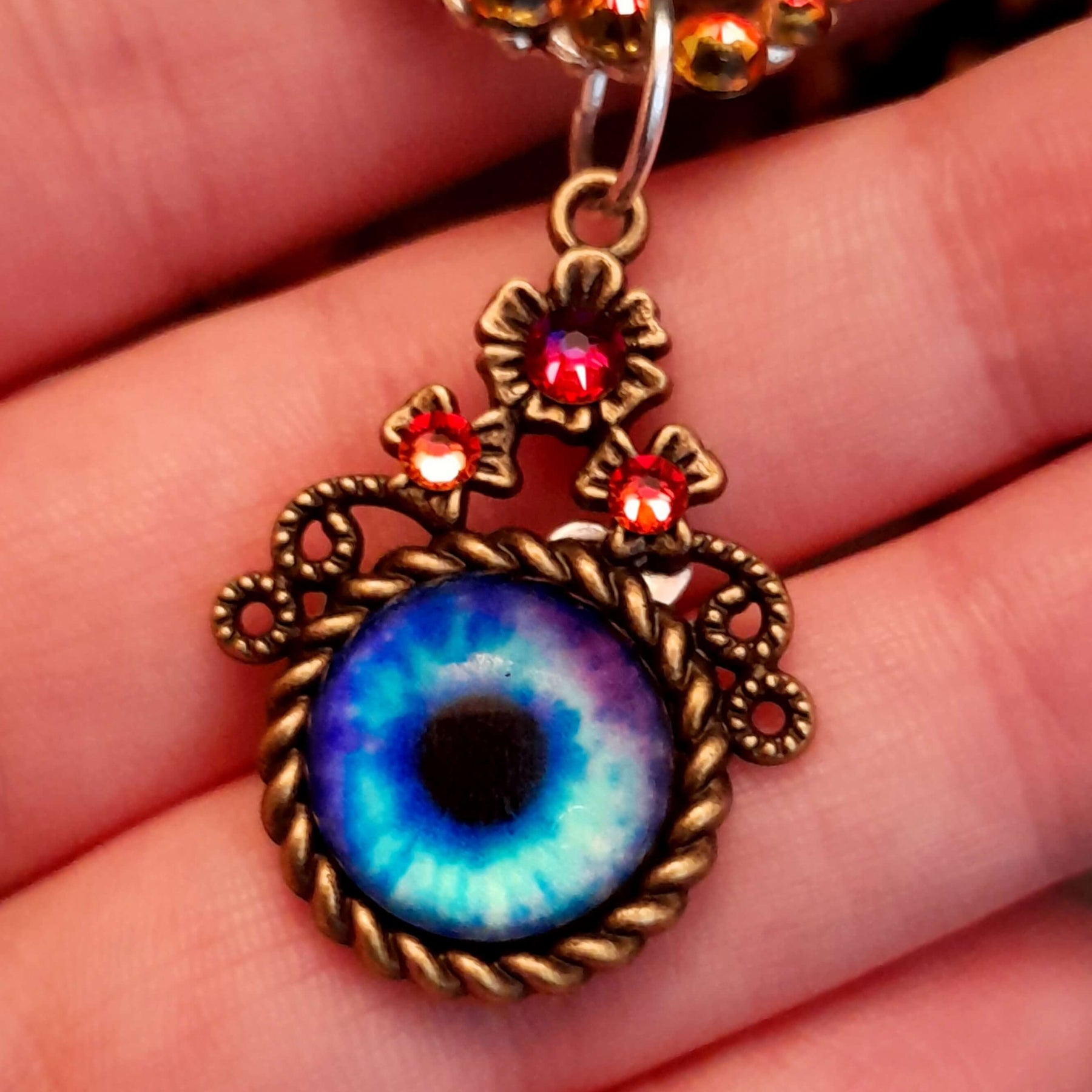 Blue Dragon Eye Fantasy Necklace
