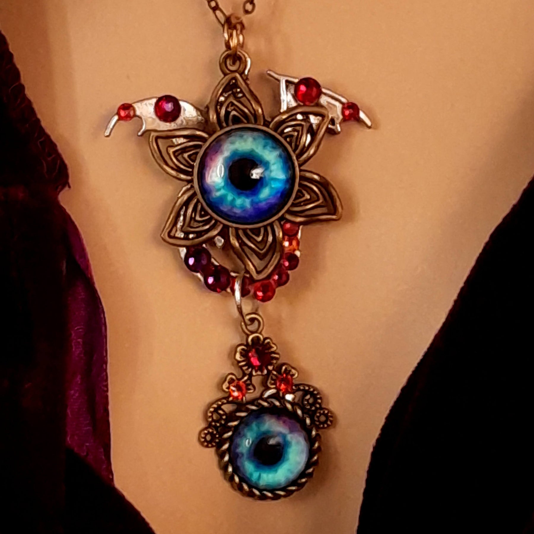 Blue Dragon Eye Fantasy Necklace