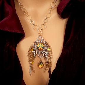 Peacock Winged Boho Necklace