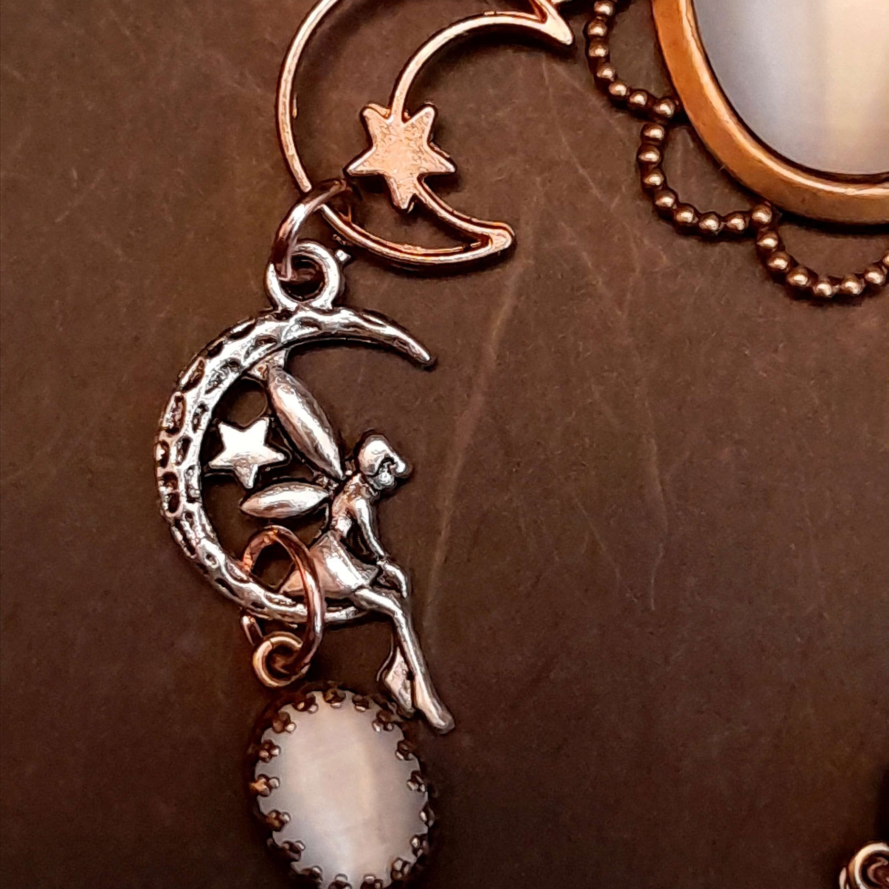 Hand Chain White Fairy Moon Statement Jewelry