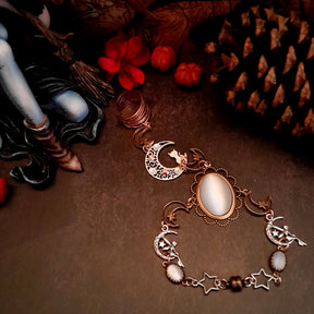 Hand Chain White Fairy Moon Statement Jewelry