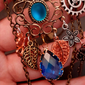 Turquoise Long Statement Necklace Multi Strand