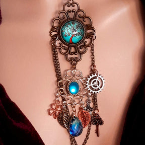 Turquoise Long Statement Necklace Multi Strand