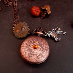 Horse Pocket Watch Necklace Equestrian Jewelry