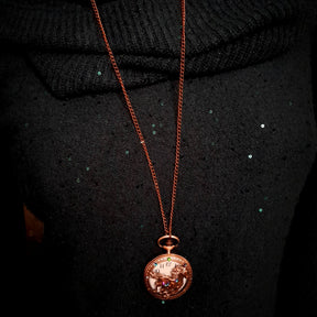 Horse Pocket Watch Necklace Equestrian Jewelry